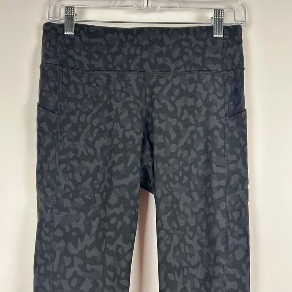 Lululemon Pace Rival Crop 22" Formation Camo Deep Coal Yoga Walking Womens Sz 6 - Picture 4 of 11